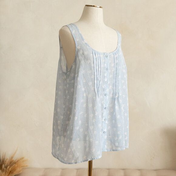 Torrid Light Blue Floral Sleeveless Blouse size‎ 0 - Picture 1 of 13